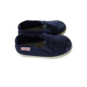 Cienta Navy Blue Canvas Slip-On Sneakers